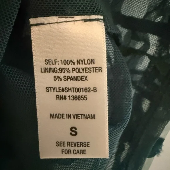 Anthropologie Sarah Hann green blouse with tie back - size small - Picture 2 of 6